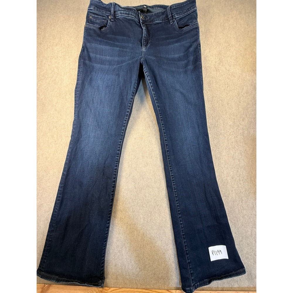 Kut from the Kloth Natalie Bootcut Jeans Dark Wash Stretch Denim 16W